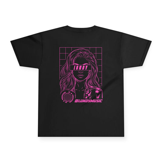 KIDS Youth Tee — Pink "LUNDY" Graphic