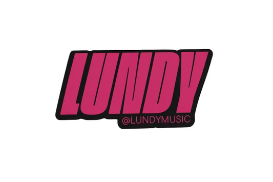 O. Neon Pink Bumper Sticker LUNDY