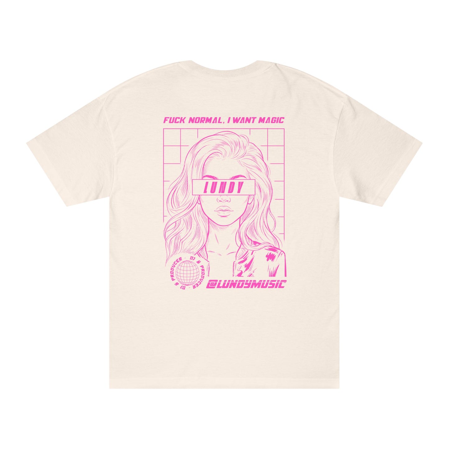 American Apparel Tee — "Fuck Normal, I Want Magic" Pink Vaporwave T-Shirt