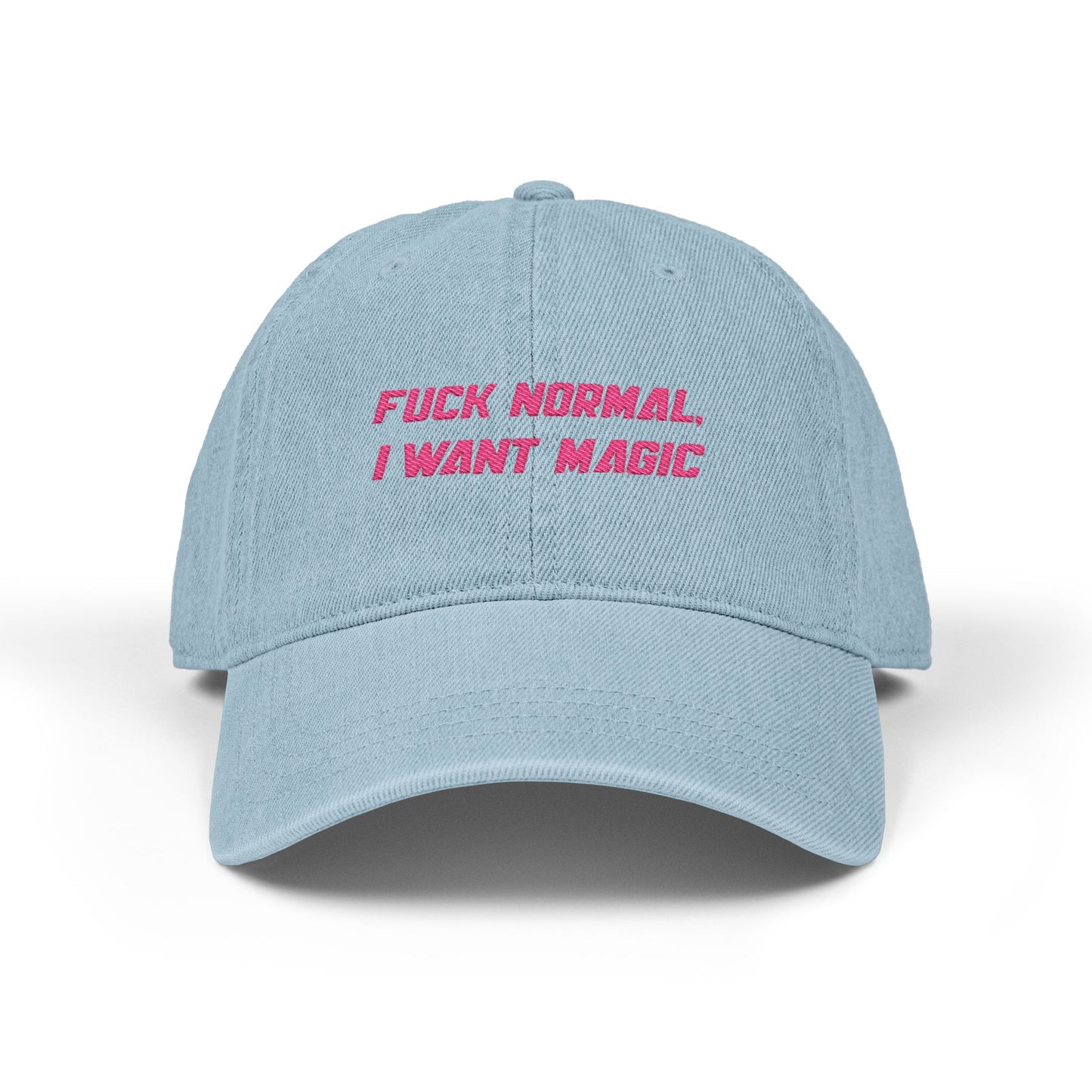 Denim OTTO Hat, I Want Magic. DJ Logo