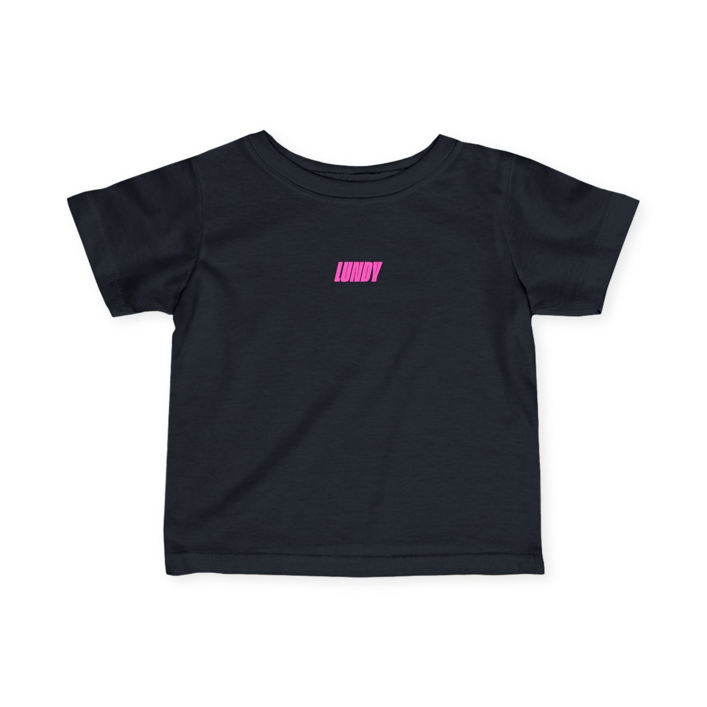 E. INFANT Tee — Pink Retro Girl Graphic "Loudly" Baby Shirt