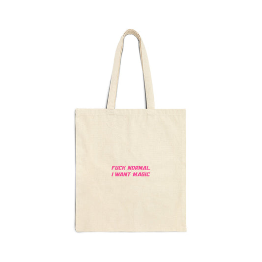 I. Tote Bag — "I Want Magic" Pink Aesthetic Canvas Tote -md