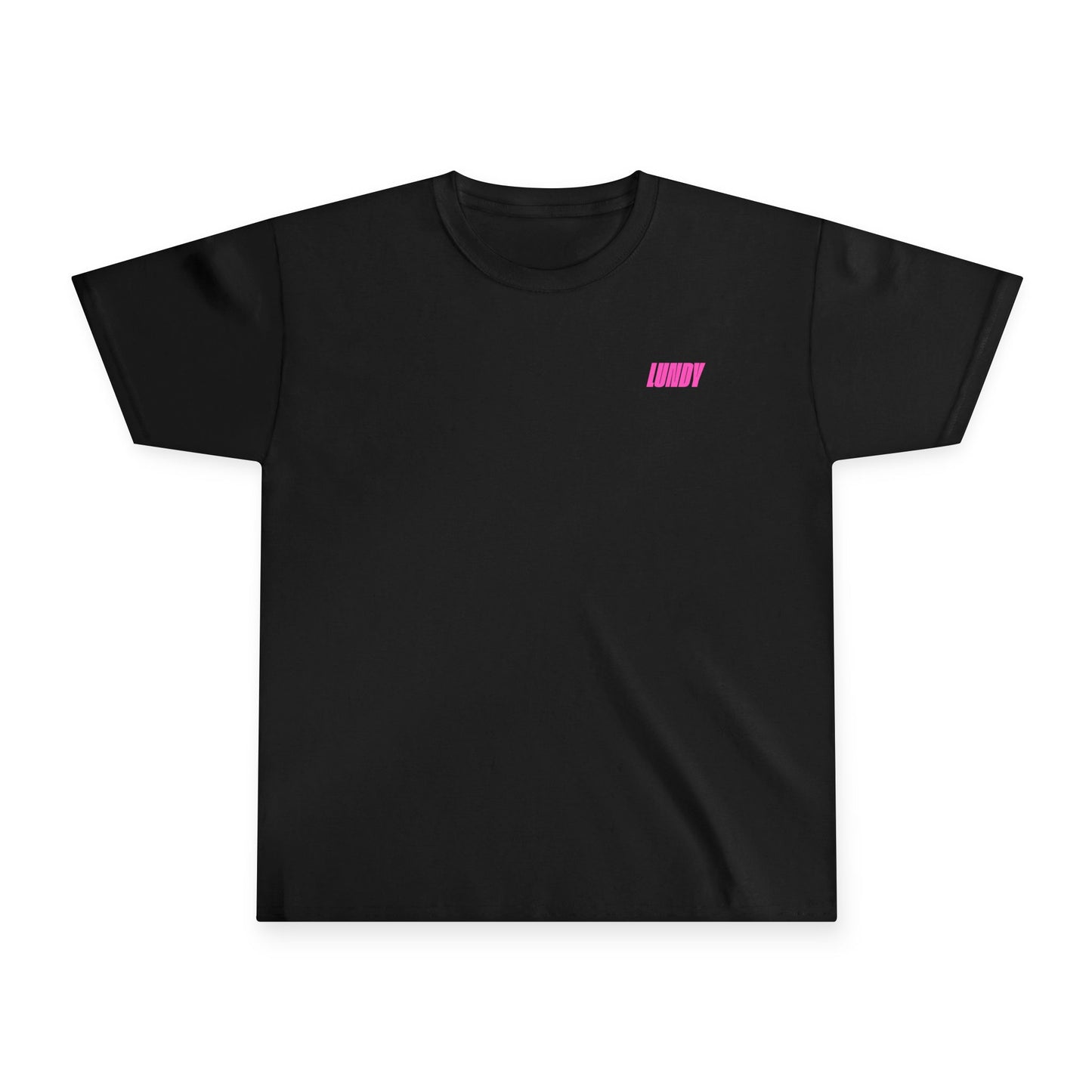 KIDS Youth Tee — Pink "LUNDY" Graphic