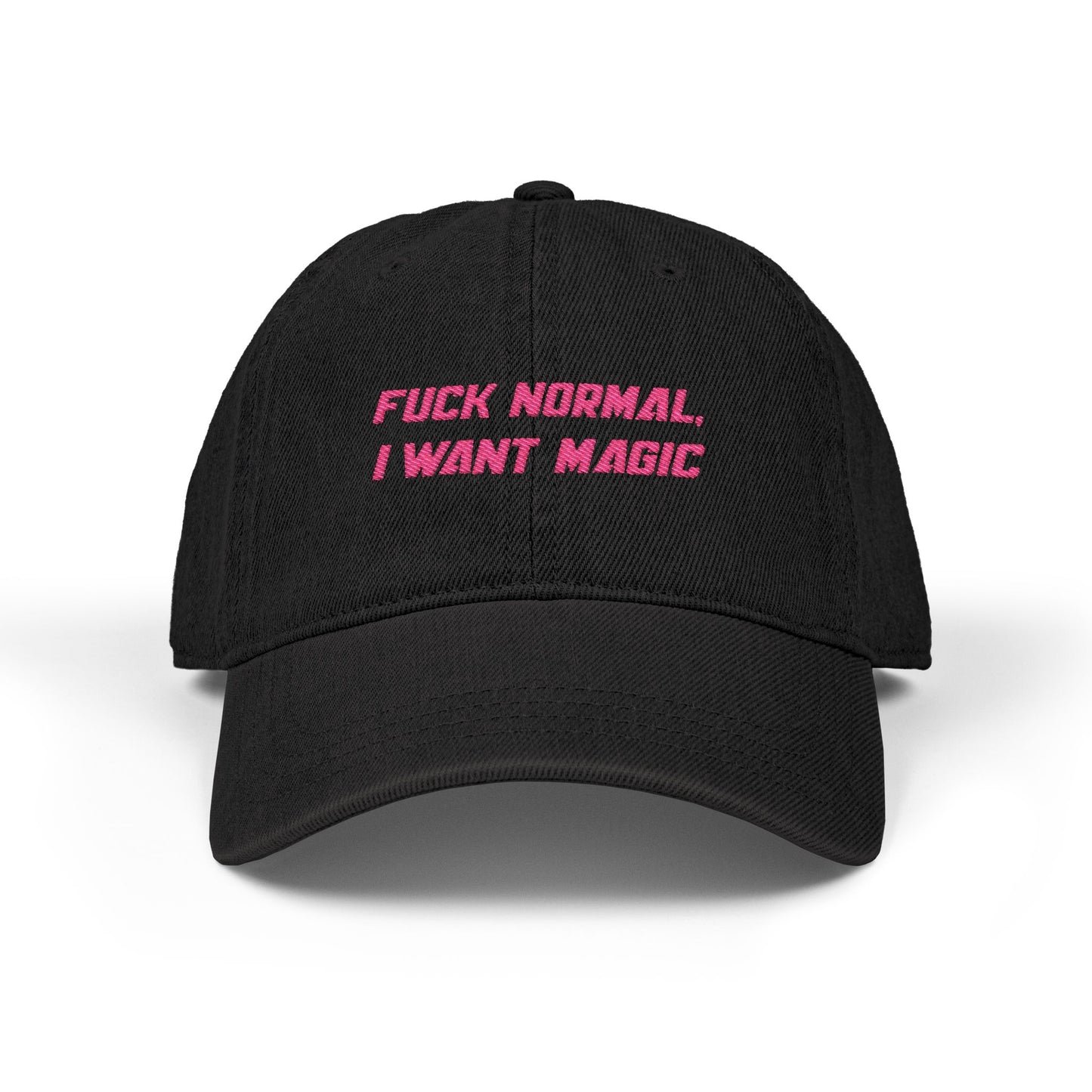 Denim OTTO Hat, I Want Magic. DJ Logo