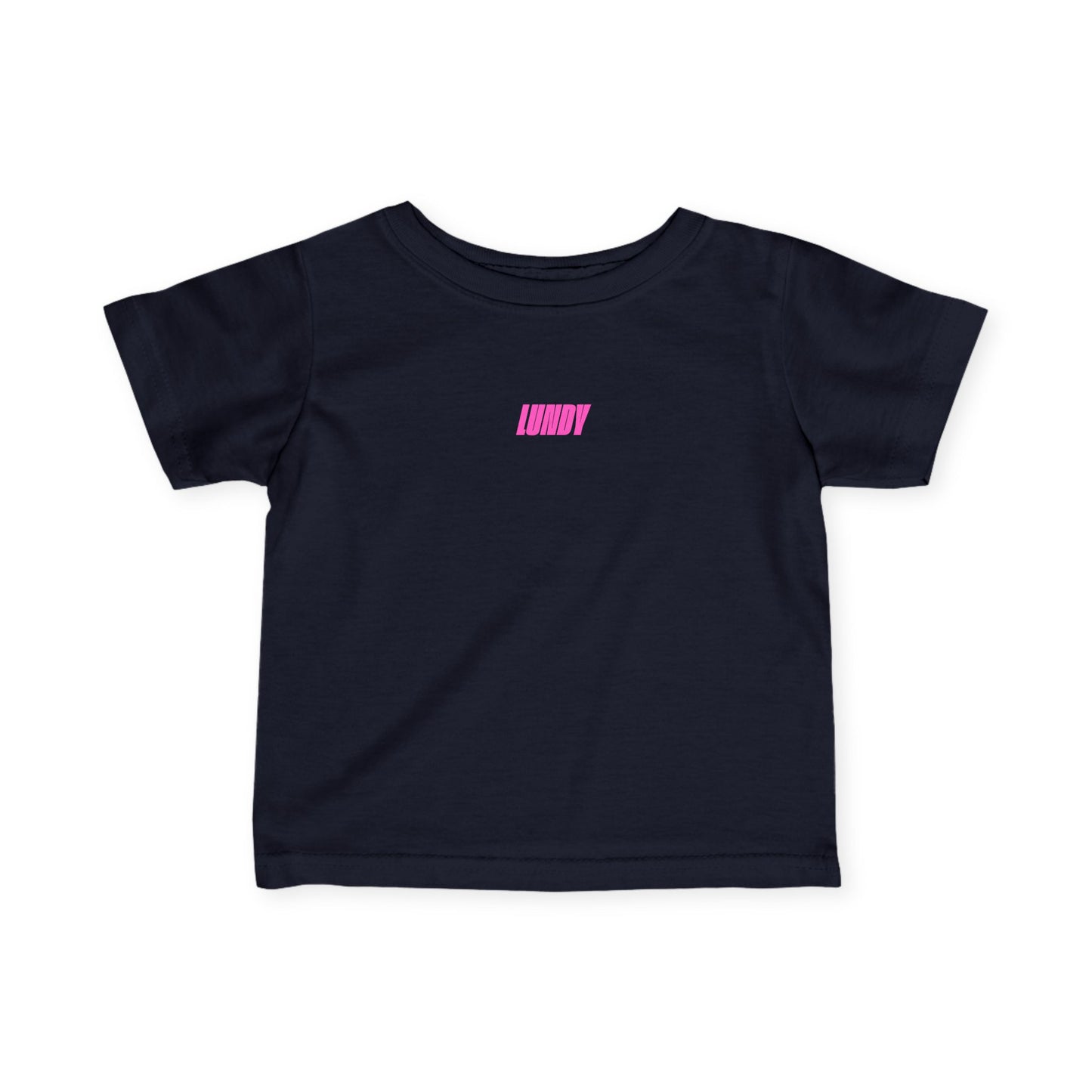 E. INFANT Tee — Pink Retro Girl Graphic "Loudly" Baby Shirt
