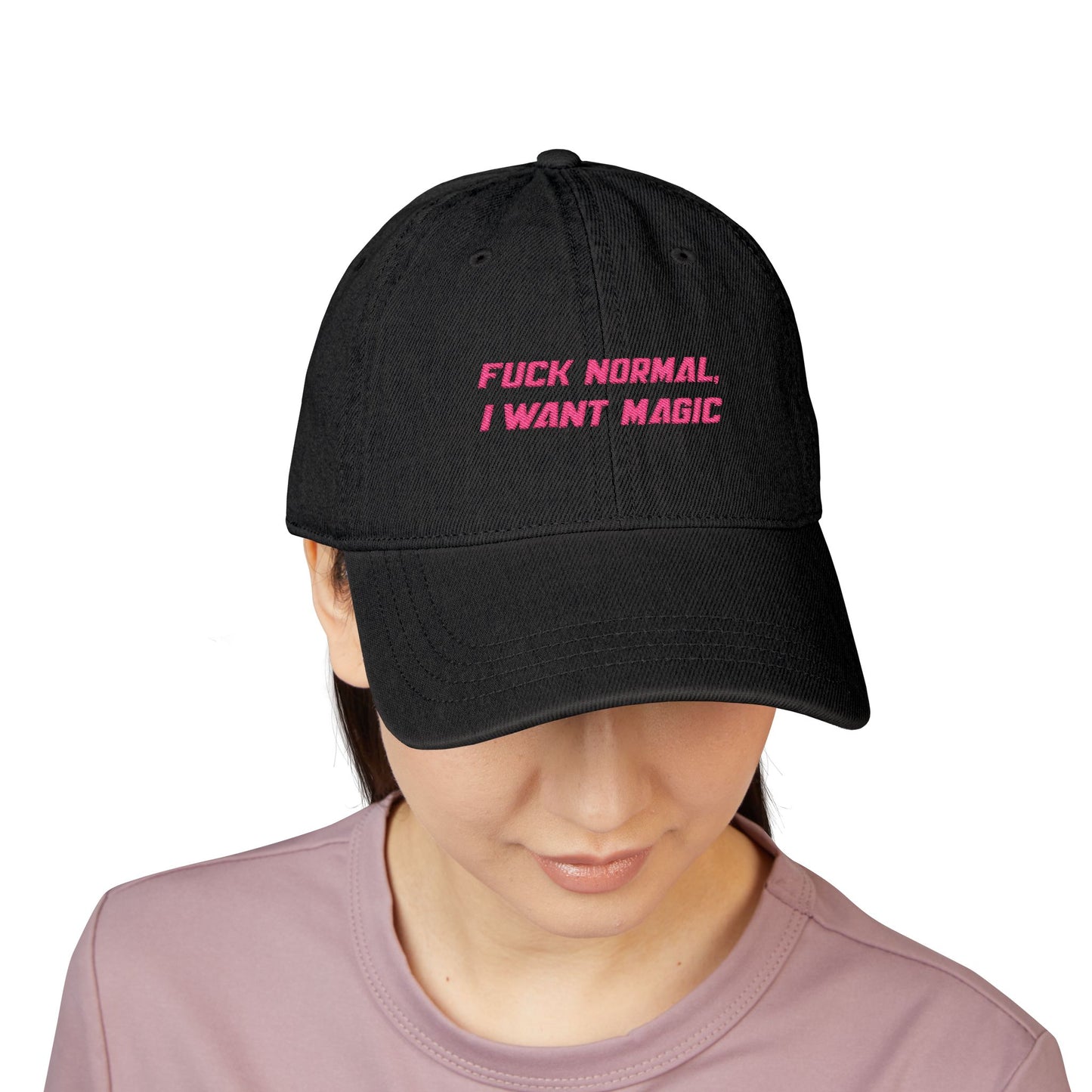Denim OTTO Hat, I Want Magic. DJ Logo