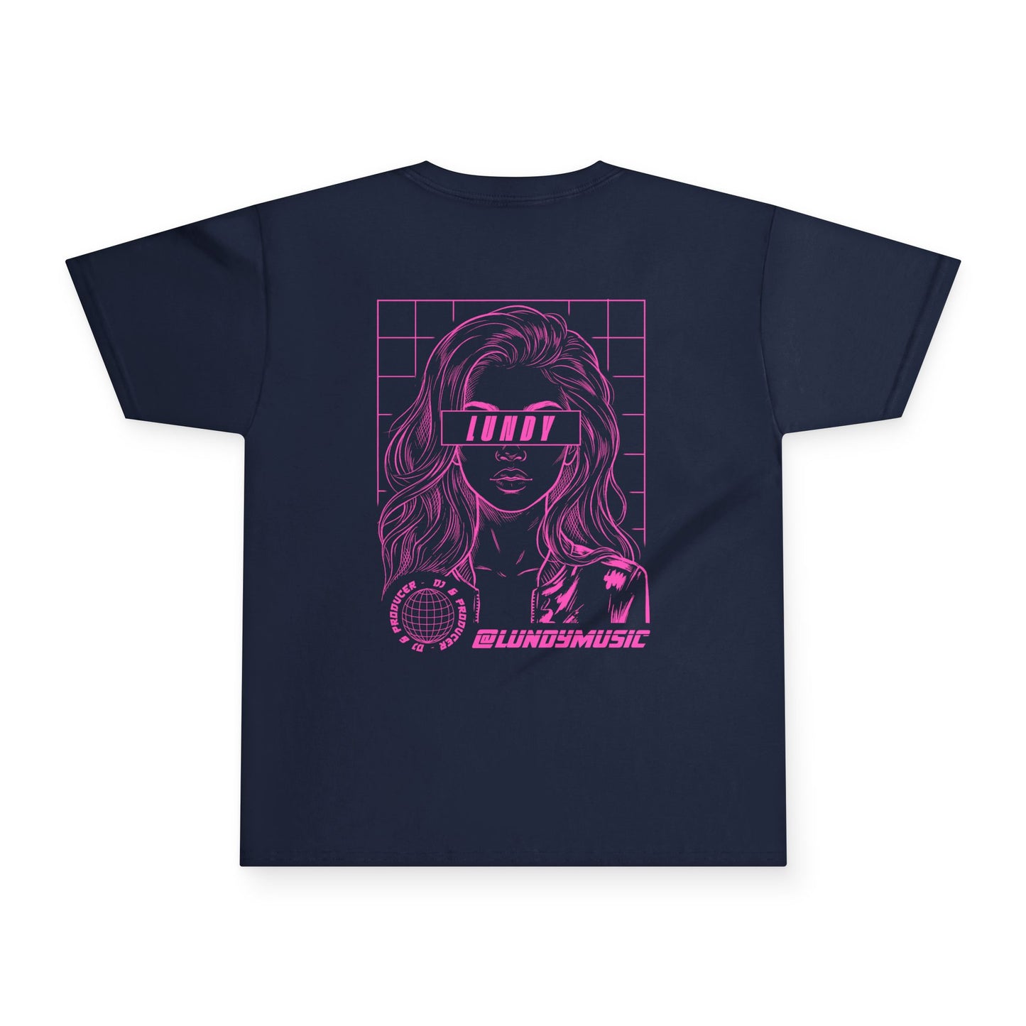 KIDS Youth Tee — Pink "LUNDY" Graphic