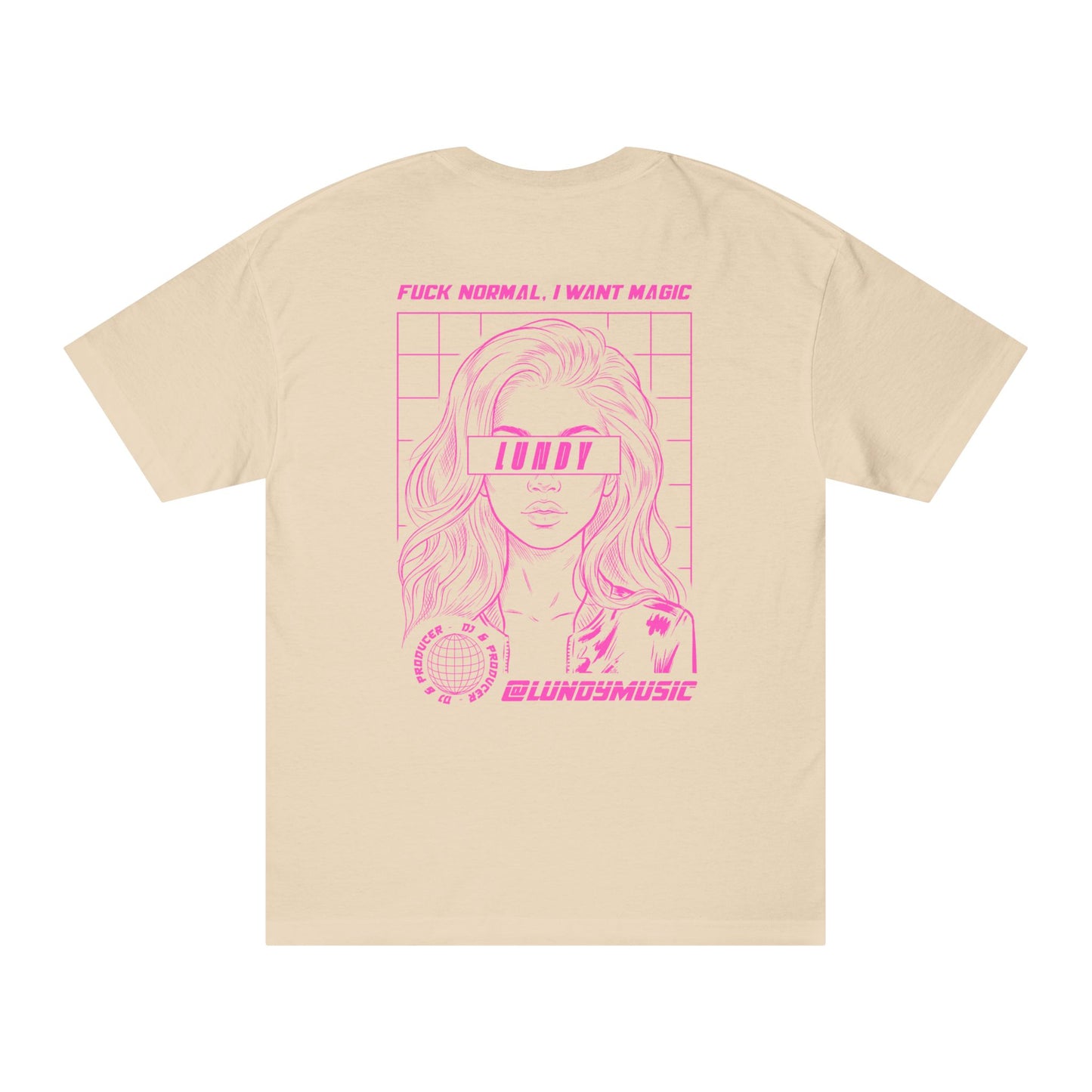 American Apparel Tee — "Fuck Normal, I Want Magic" Pink Vaporwave T-Shirt