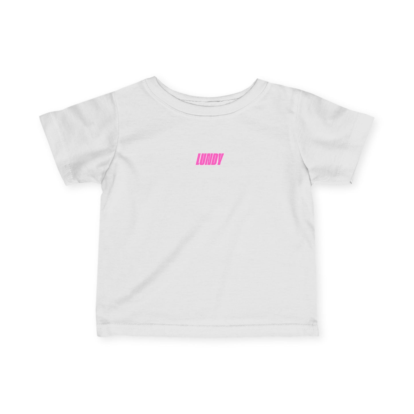 E. INFANT Tee — Pink Retro Girl Graphic "Loudly" Baby Shirt