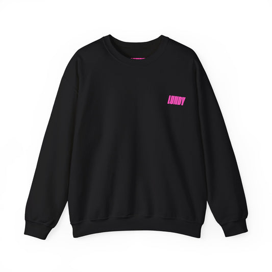 Crewneck Sweatshirt — Pink Retro Girl Graphic “F**k Normal I Want Magic” -md