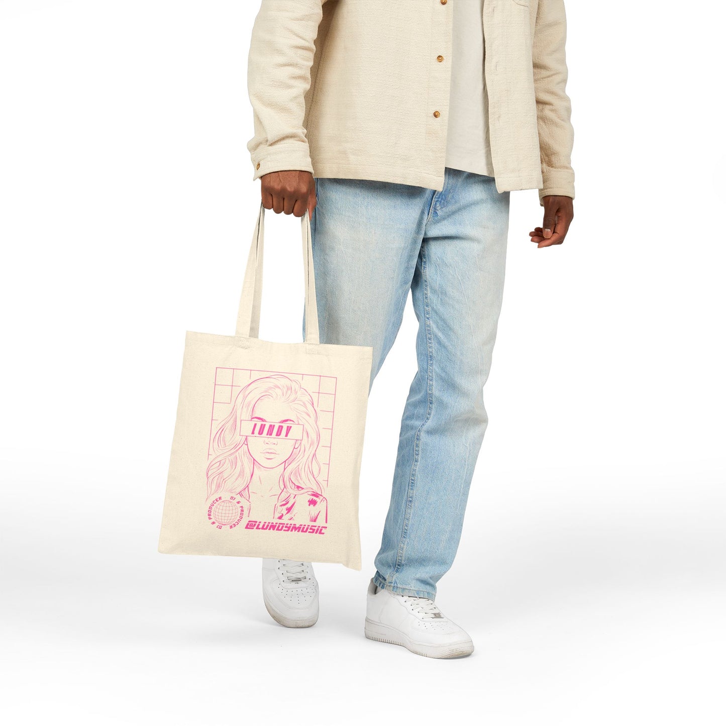 Tote Bag — "I Want Magic" Pink Aesthetic Canvas Tote -md
