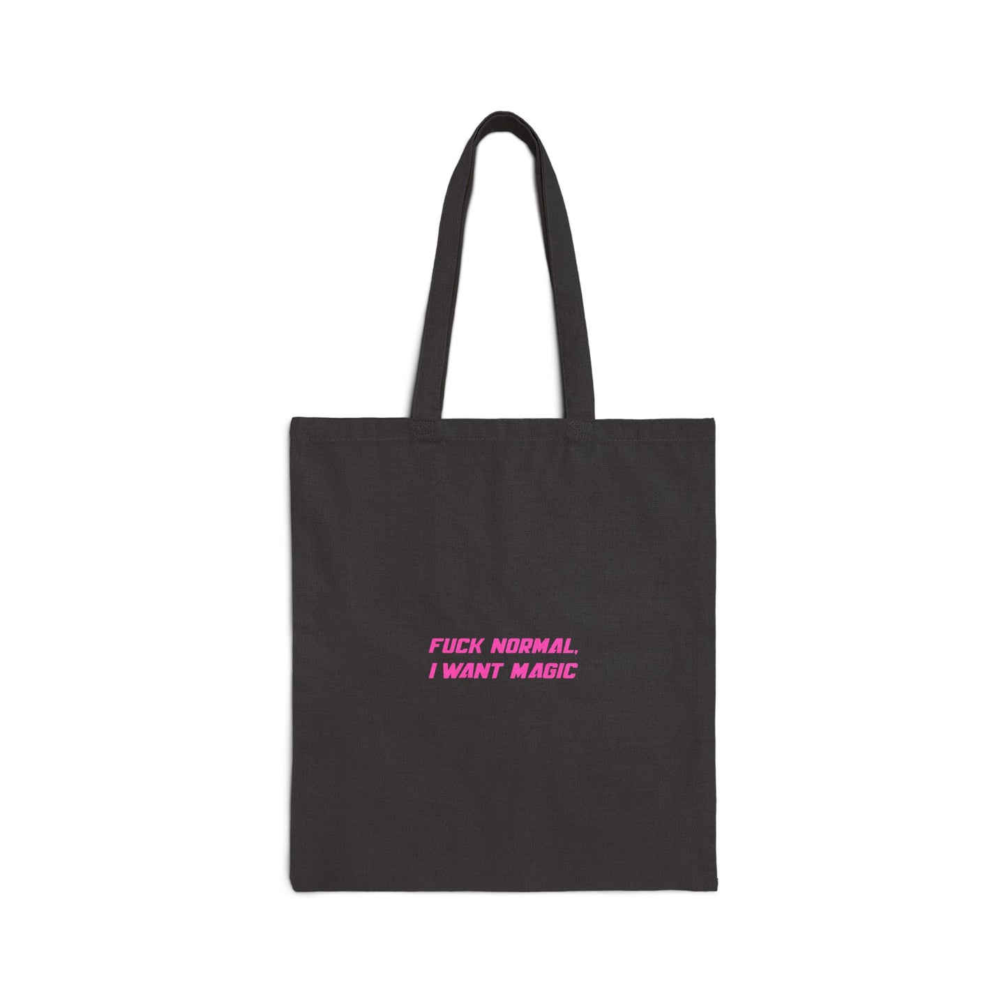 I. Tote Bag — "I Want Magic" Pink Aesthetic Canvas Tote -md